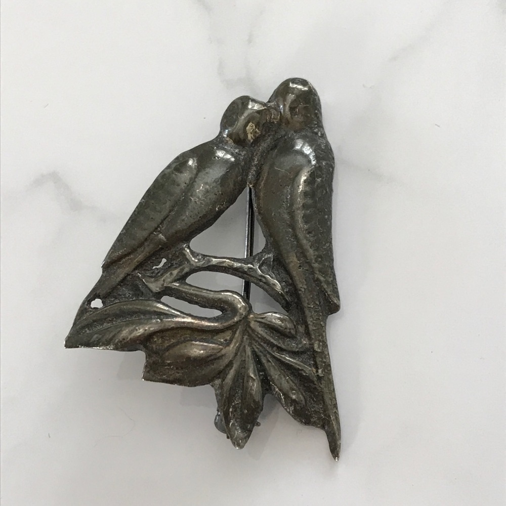 Vintage Sterling Silver Bird Brooch
